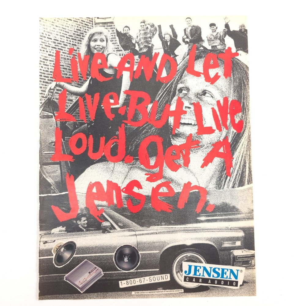Jensen Car Audio Advertising Print Ad Garage Wall Art Youth Culture Stereo Scene